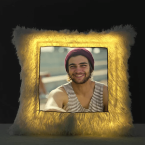Personalized LED Fur Cushion - Birthday Gifts - Anniversary Gifts