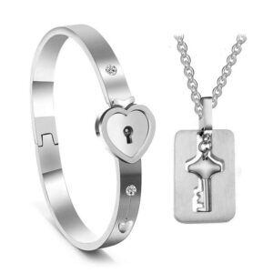 Lock Couple Bracelet - Titanium Steel Bracelet Necklace for Couple