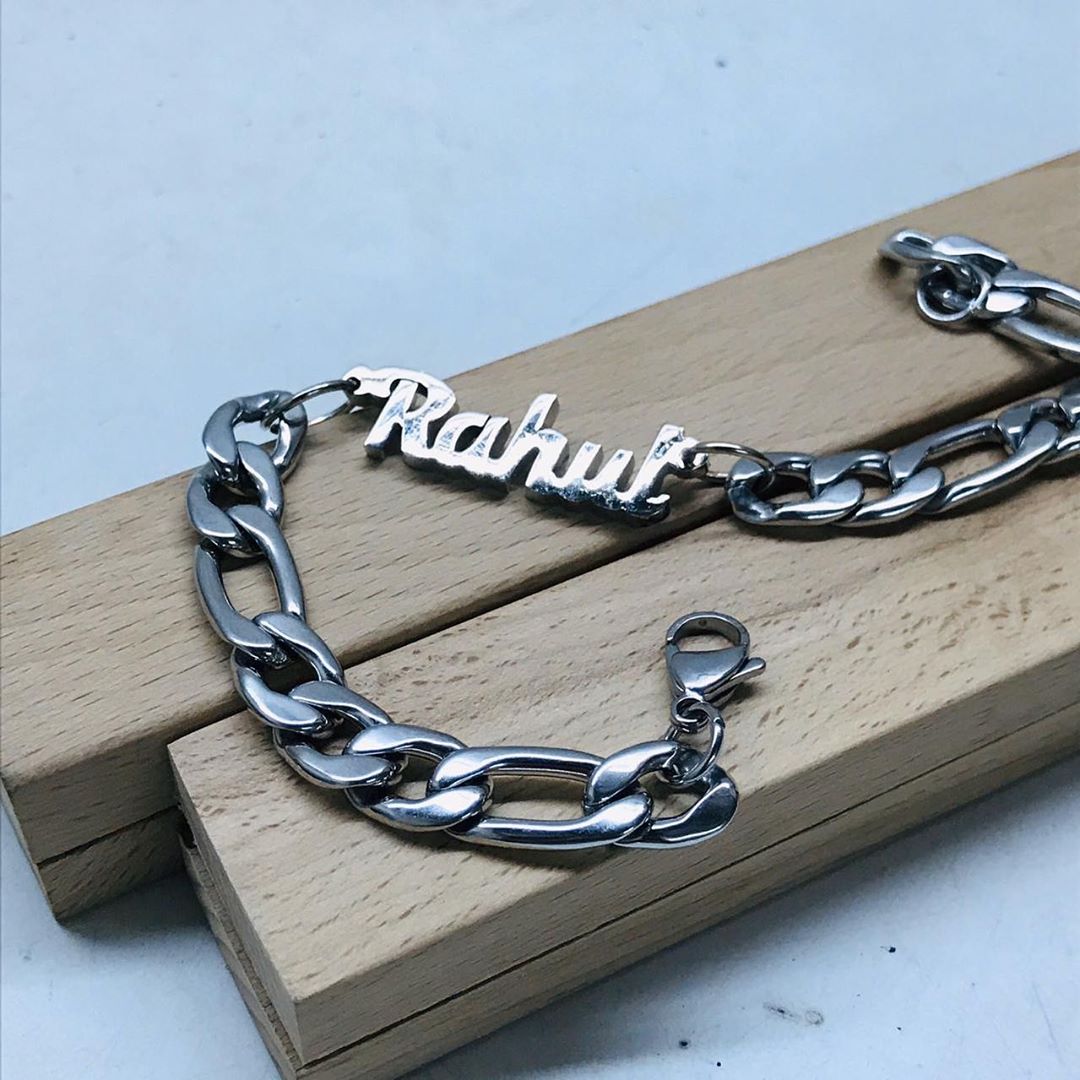 Leather Name Bracelet for Men
