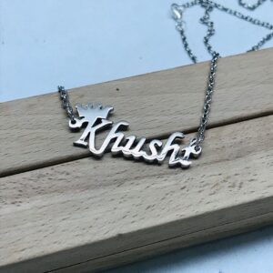 Customized Metal Necklace - Crown
