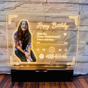 LED Lamp With Photo, Message And Spotify Song Code