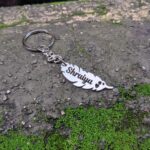 Customized Metal Keychain - Name In Leaf