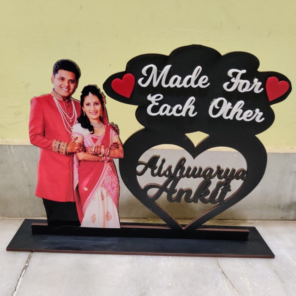 Made For Each Other Couple Table Top - Valentine's Day Gift - Couple Gifts  - Gift For Couple - Wedding Gift - VivaGifts