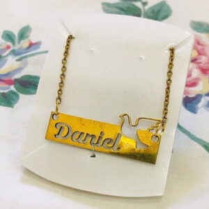 Customized Metal Necklace - Bird - Customized Necklace - Name Necklace - Gift For Girls - Gift For Her