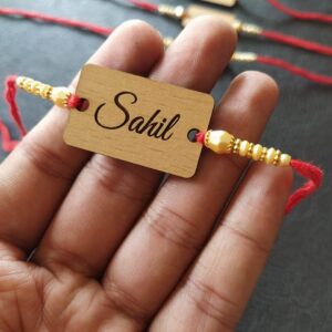 MDF Engraved Customized Rakhi - Name Rakhi