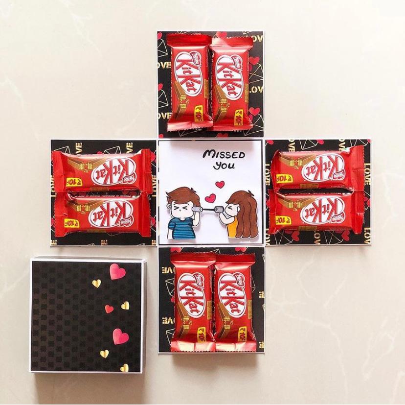 Buy Fabbites I Love You Very Much Chocolate With Cadbury, Kitkat, Stone And  Handmade Chocolate Gift Box 420 G Online at Best Prices in India - JioMart.