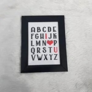 I Love You Alphabets Frame