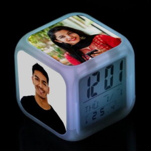 Personalized Cube LED Glow Color Changing Digital Alarm Clock