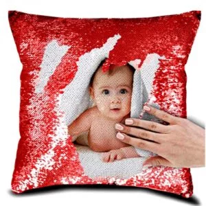 Personalized Sequin Cushion Magic Reveal Photo
