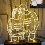 LED Photo Lamp - Customized Lamp - Photo Sketch - LED Sketch Table Top - Wedding Gifts - Birthday Gifts - Christmas Gifts