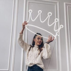 Crown Neon Sign - Neon Sign Board - Neon Sign