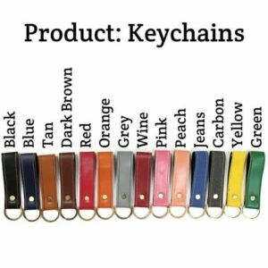 Personalized Faux Leather Keychain - Name Keychain