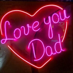 Love You Dad Neon Sign - Neon Sign Board - Neon Sign