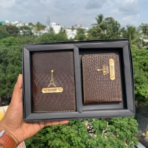 Croc Wallet And Passport Cover Combo - Travel Combo - Name Wallet - Fashionable Wallet - Gift For Him - Gift For Boy - Gift For Friend