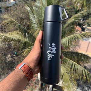 Customized Stainless Steel Flask With Cup - Hot And Cold Bottle - Name Bottle - Corporate Gifts