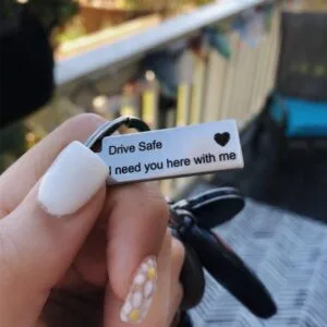 Drive Safe Metal Keychain - Gift For Father - Gift For Boys - Gift For Husband