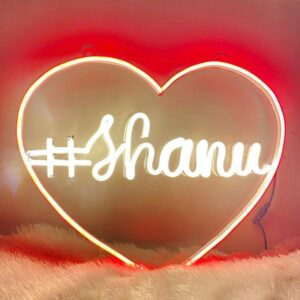 Personalized Heart Neon Sign - Neon Sign Board - Neon Sign - Customized Neon Signs - Personalized Neon Name Boards - Neon LED Lamp
