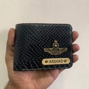 Personalized Croc Wallet - Name Wallet - Fashionable Wallet - Gift For Him - Gift For Boy - Gift For Friend - Black