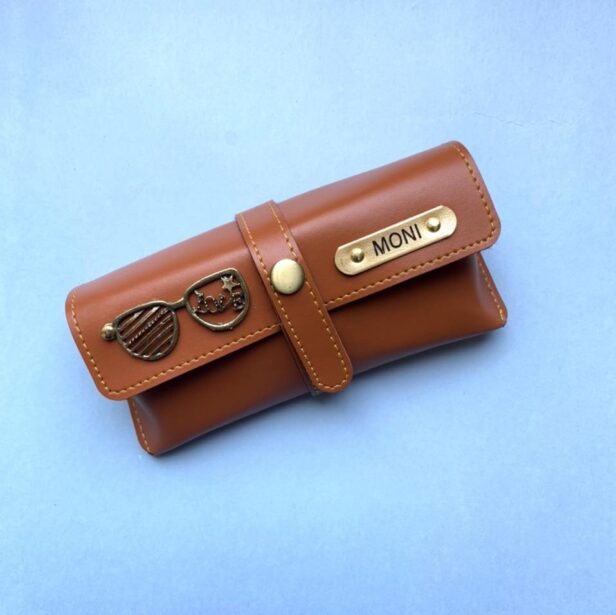 Personalized Eyewear Case - Name Eyewear Case - Brown