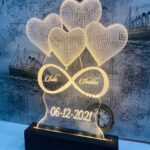 Personalized LED Lamp For Couple - Gifts For Couple - Name Lamp Table Top - Wedding Gifts - Anniversary Gifts - Gifts For Couple