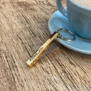 Personalized Laser Engraved Memory Bar Keychain - Customized Keychain - Name Keychain