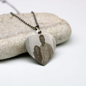 Personalized Laser Engraved Photo Necklace- Customized Necklace- Photo Necklace