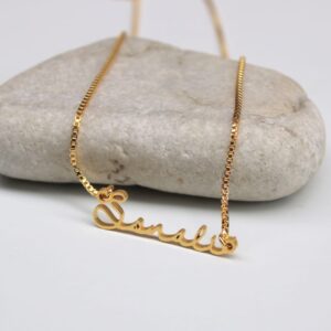 Signature Necklace - Personalized Name Necklace - Customized Necklace - Name Necklace - Valentine's Day Gift - Gift For Her - Gold
