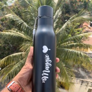 Stainless Steel Customized Bottle With Name - 750 ML - Name Bottle - Black