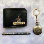 Wallet With Antique Pocket Watch & Pen - Gift For Him - Best Gift For Husband - Gift For Friend