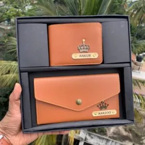 Men Wallet And Ladies Wallet Combo - Anniversary Gift - Couple Combo - Couple Gifts - Name Wallet Clutch - Fashionable Wallet