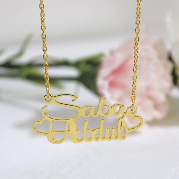 Customized Couple Name Necklace - Name Necklace - Customized Necklace - Gifts For Couple - Anniversary Gift