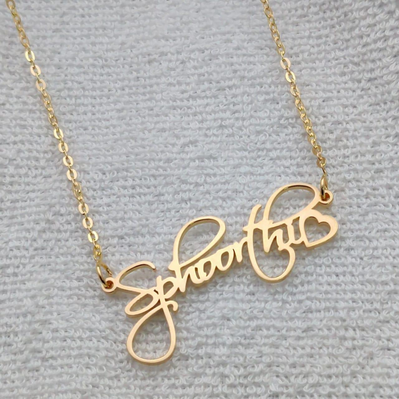 Customized Metal Necklace - Personalized Cursive Name Necklace ...