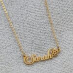 Customized Metal Necklace - Personalized Name Necklace - Flower Necklace - Customized Necklace - Name Necklace - Customized Locket
