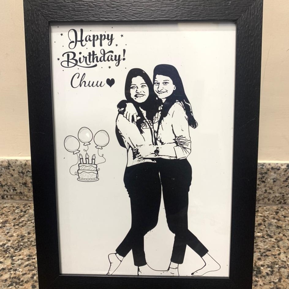 Achchha Gift Personalized Birthday Gift Wooden Photo Frame- Personalised  Engraved Wooden Frame | Customised Gift Items for Birthday | Birthday Gift  Ideas- INSTA