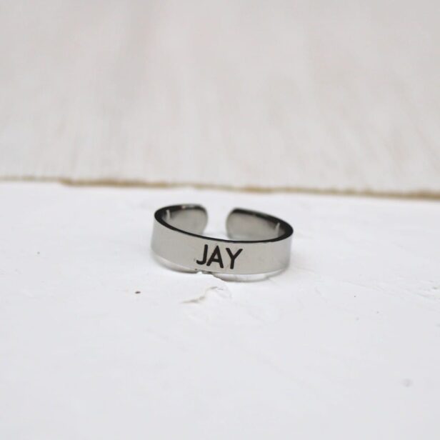 Personalized Name Engraved Ring – Gift For Boys - Customized Ring – Name Ring