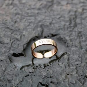 Personalized Name Engraved Ring – Gift For Boys - Customized Ring – Name Ring - Golden