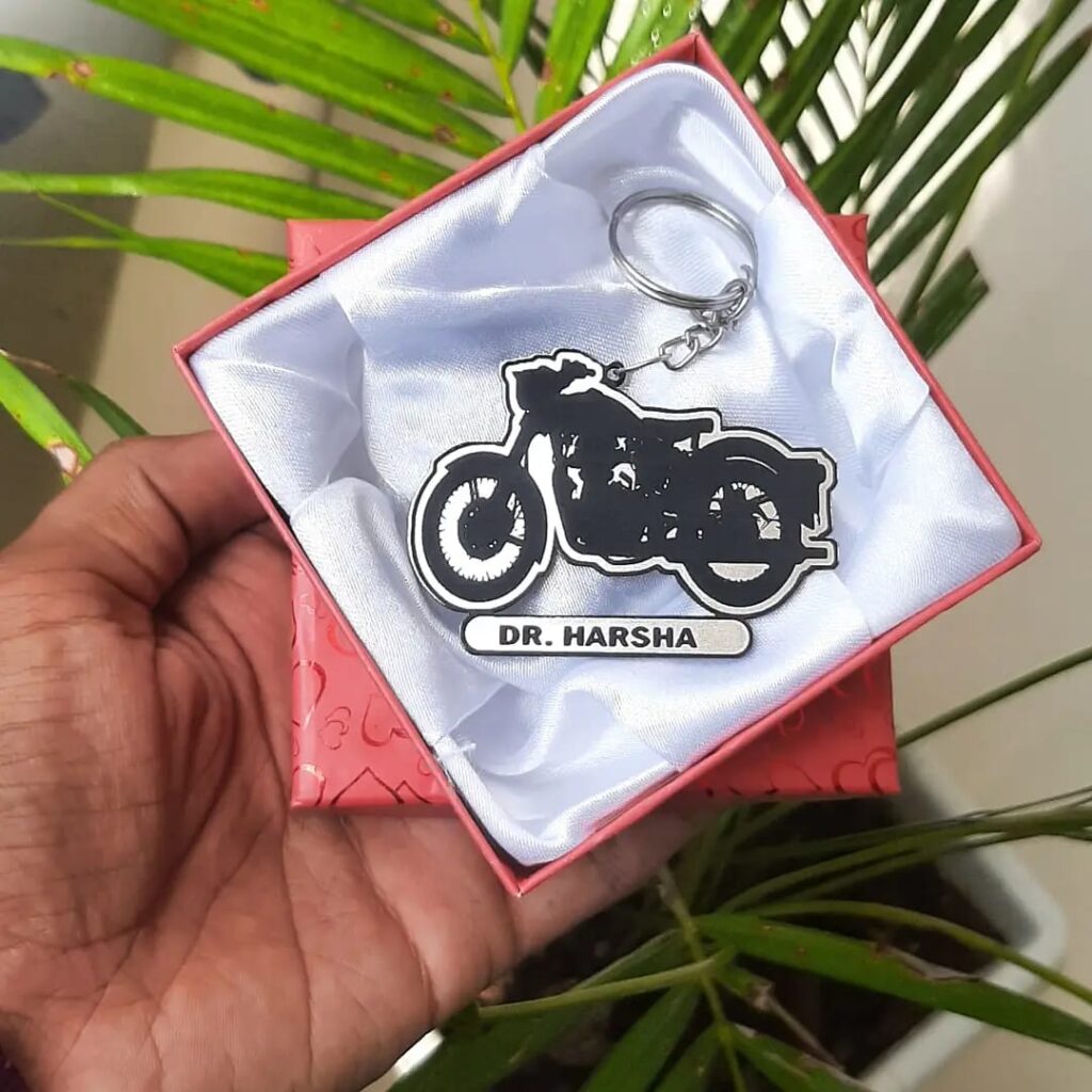 Royal Enfield Keychain With Name Name Keychain Bike Keychain