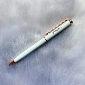 Personalized White Rose Pen - Matt Finish - Name Pen - Customized White Rose - Best Gift For Teachers Boss Employee Father