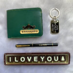 Valentines Day Gifts For Him - Customized Pen, Metal Keychain, Wallet And Chocolates - Valentine's Day Gifts