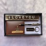 Wallet Combo Of 3 - Mini Combo 4.0 - Customized Pen, Metal Keychain, Wallet And Chocolates - Valentine's Day Gifts