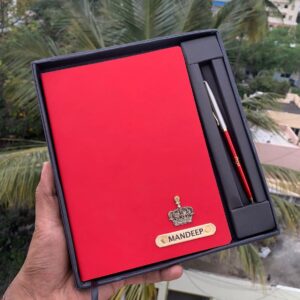 Personalized Charm Diary With Pen - New Year Gifts - Corporate Gifts - Gifts For Boss - Gifts For Employee - Red