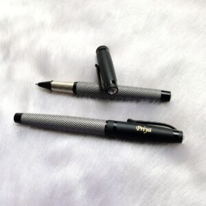 Personalized Heavy Grey Checks Pen - Name Pen - Customized Heavy Grey Checks Pen - Best Gift For Teachers Boss Employee Father