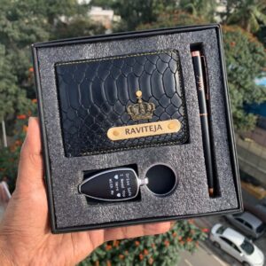 Wallet Combo Of 3 - Mini Combo 6.0 - Customized Pen, LED Keychain, Croc Wallet