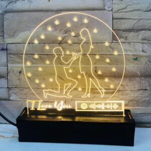 LED Lamp With Spotify Song Code - Table Top - Couple Gift - Valentine's Day Gift - Love Gifts