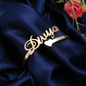Personalized Designer Kada Bangle - Customized Kada - Name Bracelet For Girls