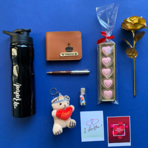 Valentine Day Combo For Him With Bottle - Valentine's Day Gift - Customized Valentine's Day Gift For Boy - Gifts For Him - Valentine's Day Hamper