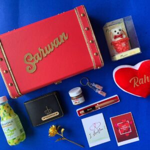 Valentine Trunk Hamper For Him - Valentine's Day Gift - Customized Valentine's Day Gift For Boy - Gifts For Him - Valentine's Day Hamper