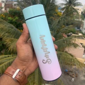 Birthday Gift For Her - Multicolor LED Flask - Hot And Cold Bottle - Name Bottle - Temperature Flask