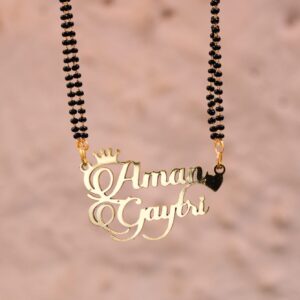 Customized Couple Mangalsutra - Name Mangalsutra - Customized Necklace - Gifts For Couple - Anniversary Gift - Best Gift For Wife
