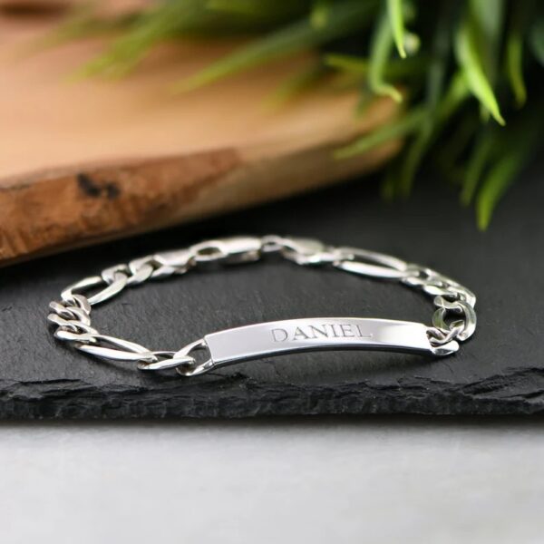 Anavia Personalized Mens Leather Bracelets with Custom Square Piece, E –  Anavia Jewelry & Gift